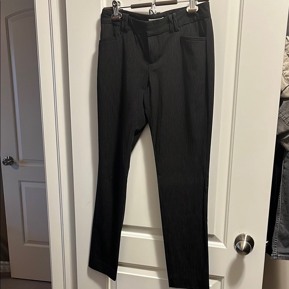 Black Pinstripe Pants